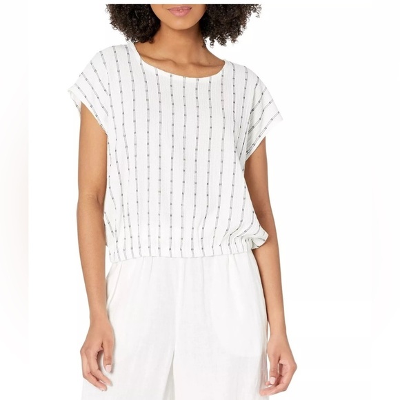 Madewell Per Se Top Dot Fabric Cap Sleeve Soft Knit - Picture 1 of 10